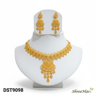 Designer One Gram Gold Plated Necklace Set (DST9098)