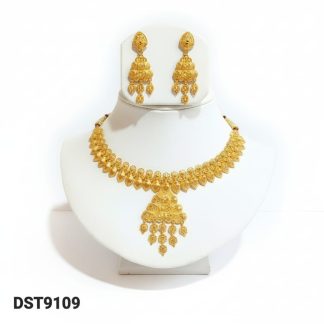 Traditional One Gram Gold Plated Necklace Set (DST9109)