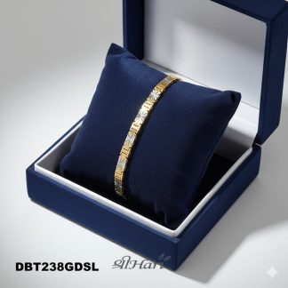 Dual-Tone Gold & Silver Finish Bracelet (DBT238GDSL)