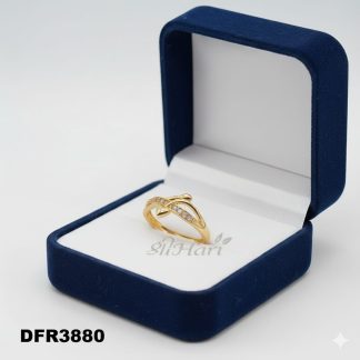 Elegant Twist One Gram Gold Plated Ring (DFR3880)